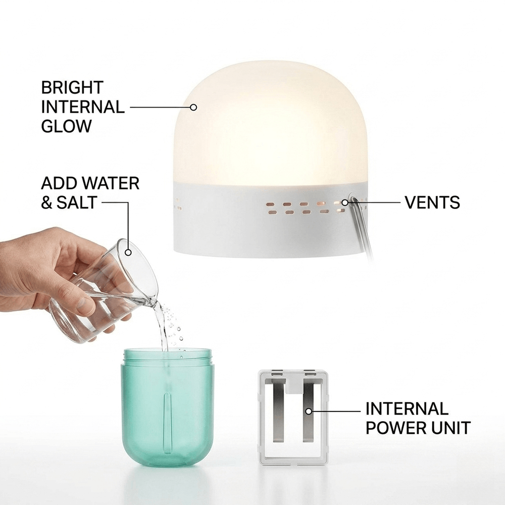 Lâmpada Salina Portátil Compac - Power Outage Light avaliação e preço