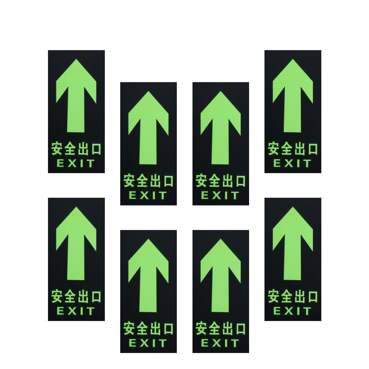 8 Peças de Adesivos Luminosos  - Emergency Exit Sign avaliação e preço